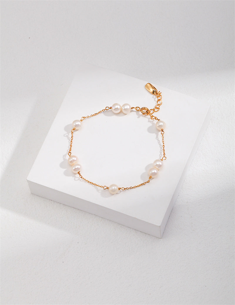 Gold Pearl Bracelet