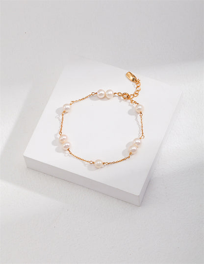 Gold Pearl Bracelet