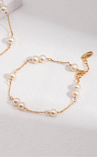 Sterling Silver Pearl Bracelet