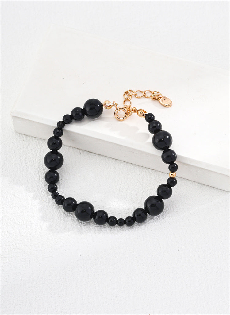 S925 Silver Black Onyx Bracelet for Dailywear Jewelry