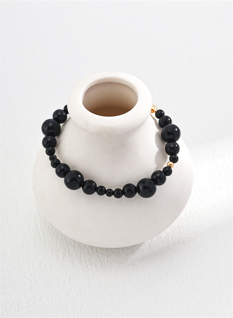 S925 Silver Black Onyx Bracelet for Dailywear Jewelry