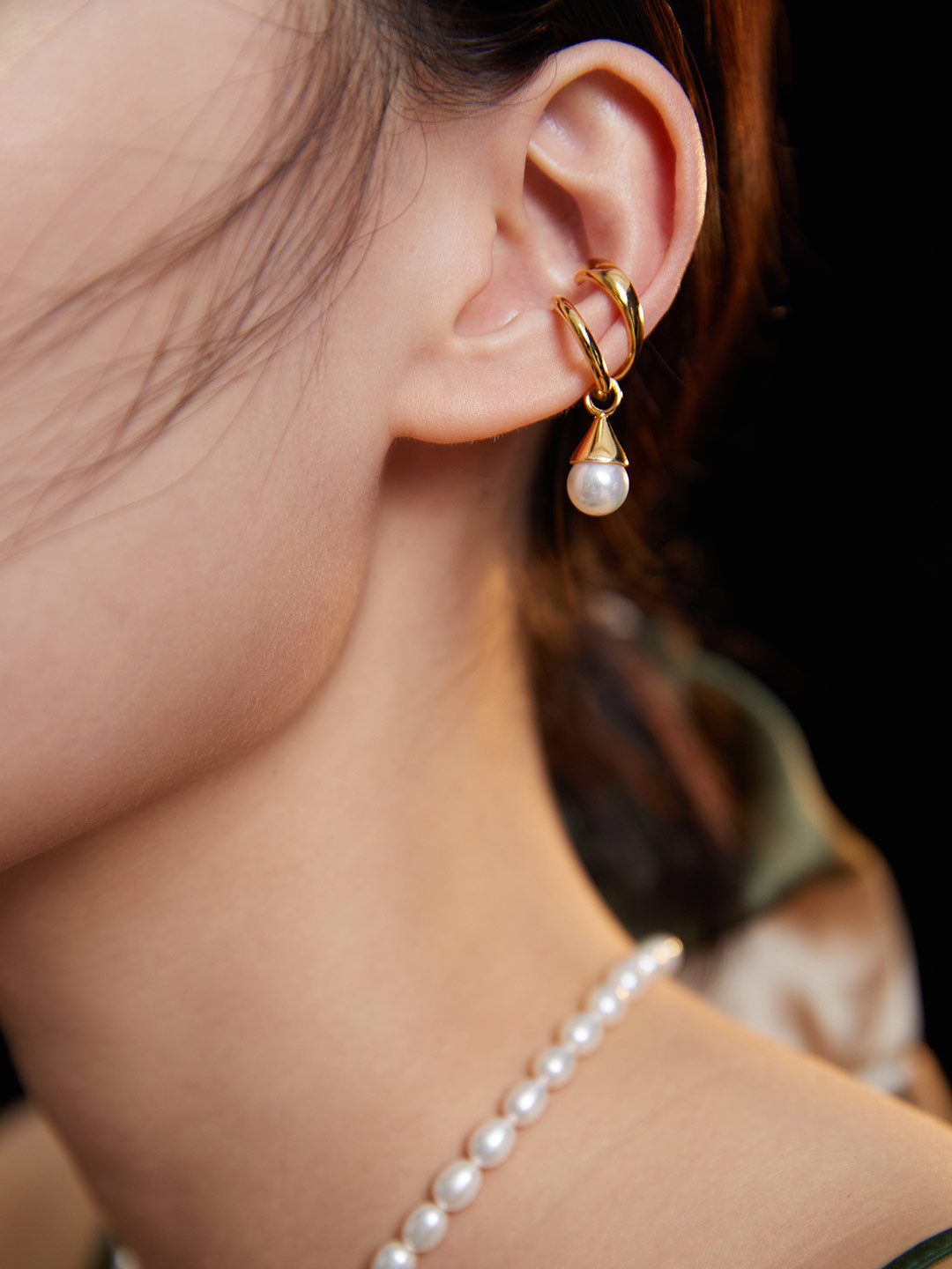 Round Pearl Clip-on Earring