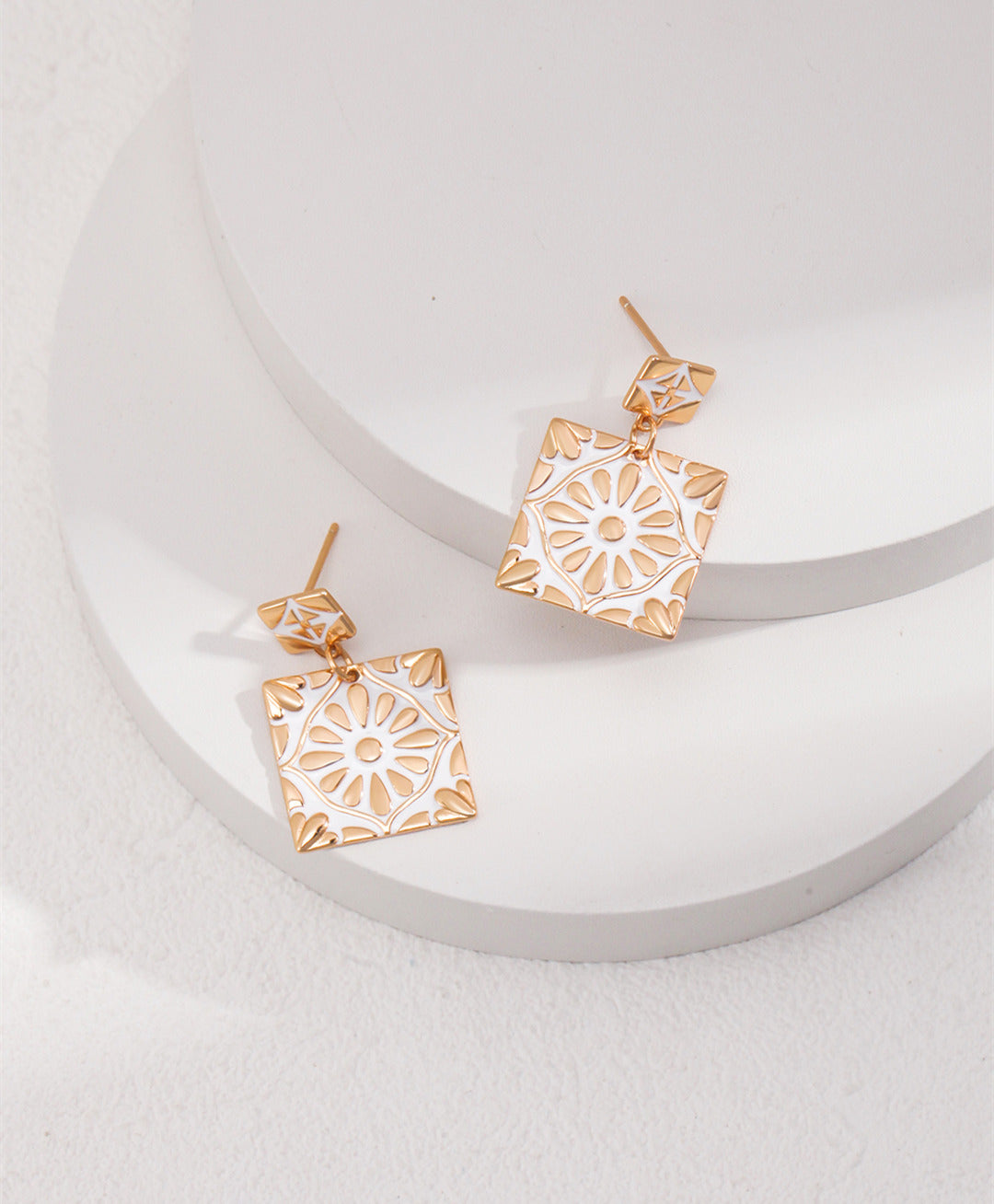 Elegant Square Drop Earrings