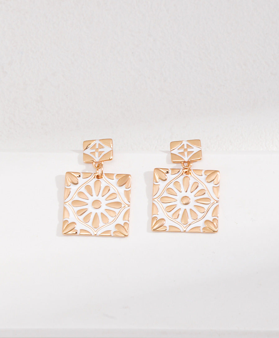 Elegant Square Drop Earrings