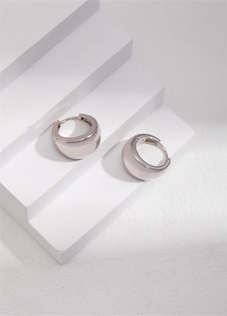 Minimalist S925 French-Style Hoop Earrings