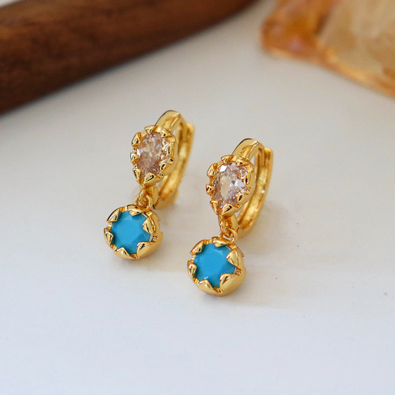 Vintage Turquoise Earrings for Women – Simple & Elegant