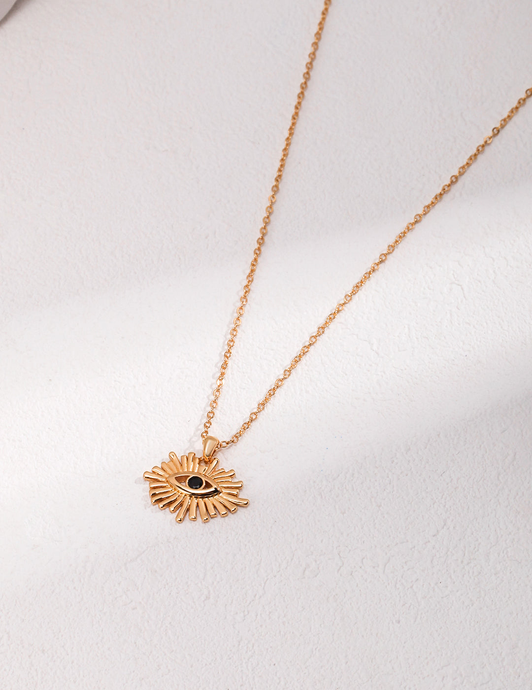 S925 Silver Gold Eye Necklace