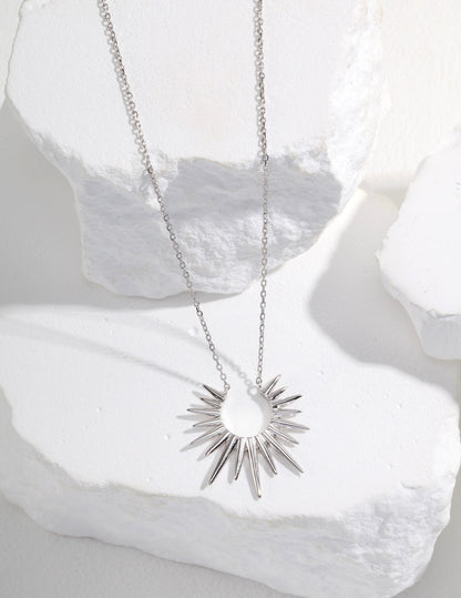 Minimalist Sterling Silver Sunshine Necklace