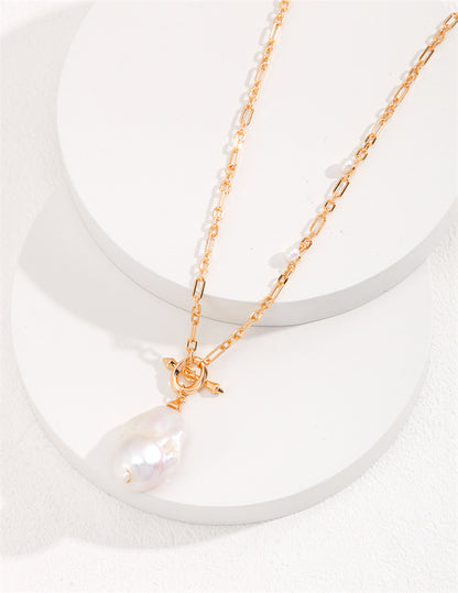 Baroque Pearl Long Necklace for Women