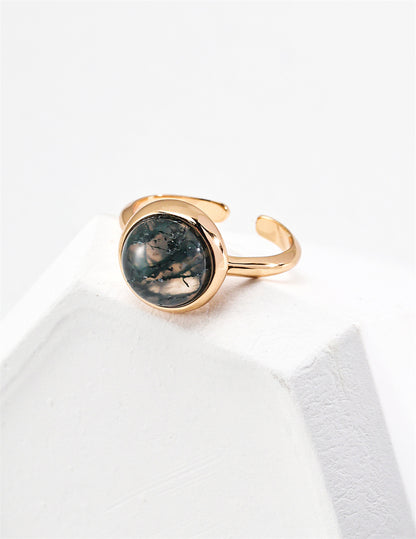 Water Agate Gemstone Ring