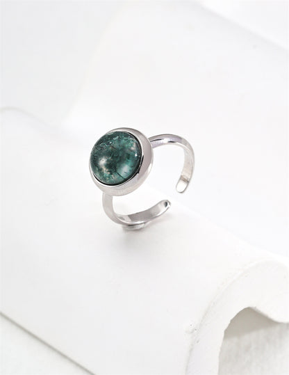 Water Agate Gemstone Ring