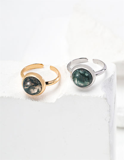 Water Agate Gemstone Ring