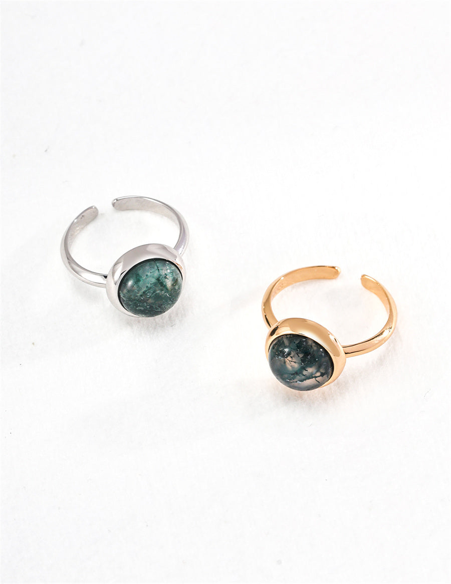 Water Agate Gemstone Ring