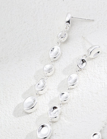 Silver Jewelry Set - Drop Earrings 